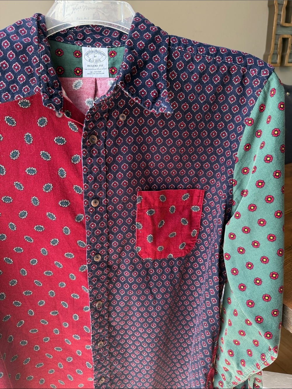 Brooks Brothers Regent Regular-Fit Sport Shirt, Fun Pinwale Corduroy View 3